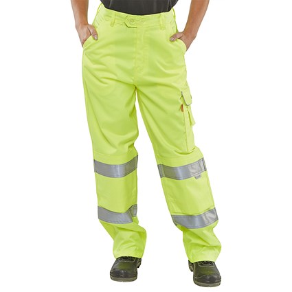 Beeswift Ladies En Iso 20471 Trousers, Saturn Yellow, 30