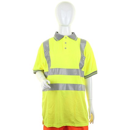 Beeswift Ladies Hi-Vis Short Sleeve Polo Shirt, Saturn Yellow, XS Beeswift Ladies Hi-Vis Short Sleeve Polo Shirt, Saturn Yellow, XS