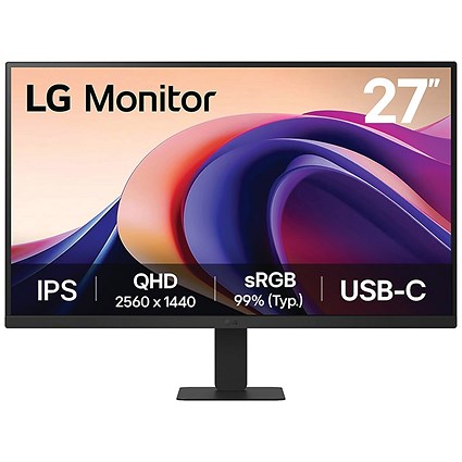 LG 27in Monitor IPS QHD 100Hz With HDMI + USB-C