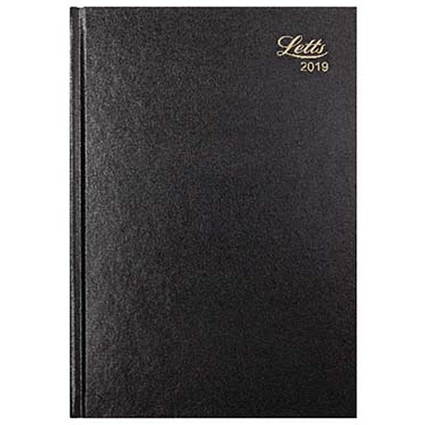 Letts 2019 11X Diary / Day Per Page / A5 / Black