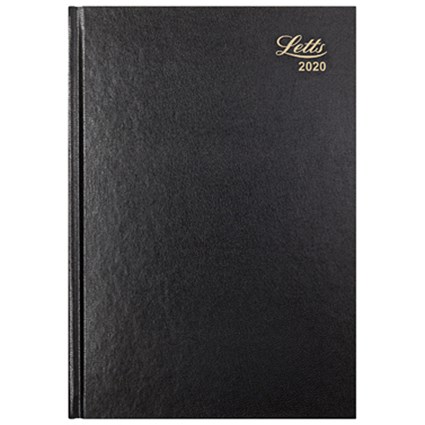 Letts 2020 Business Diary, A5, Day Per Page, Black