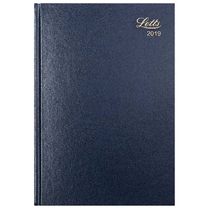 Letts 2019 11X Diary / Day Per Page / A5 / Blue