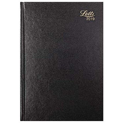 Letts 2019 11Z Diary / Day Per Page / A4 / Black