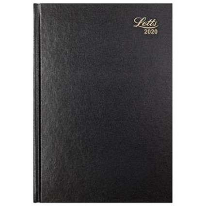 Letts 2020 Business Diary, A4, Day Per Page, Black