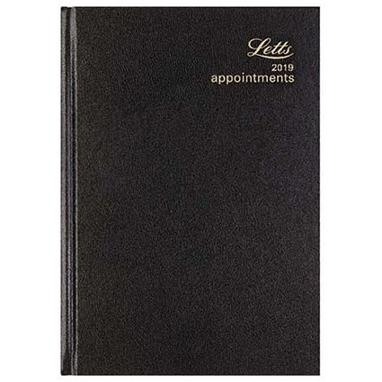 Letts 2019 12X Diary / Day Per Page / A5 / Black