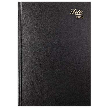 Letts 2019 31X Diary / Week to View / A5 / Black