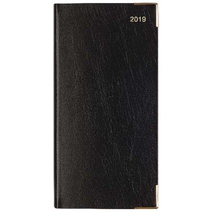 Letts 2019 35SU Business Portrait Appointments Diary / Week to View / Slim / Black
