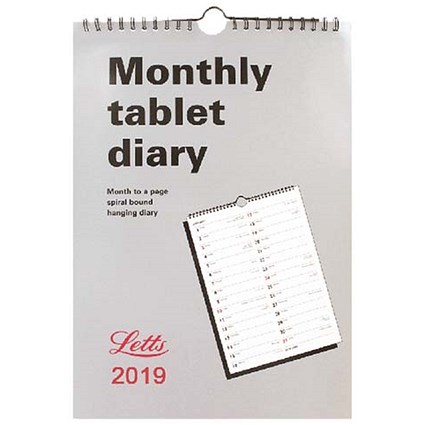 Letts 2019 Monthly Tablet Calendar
