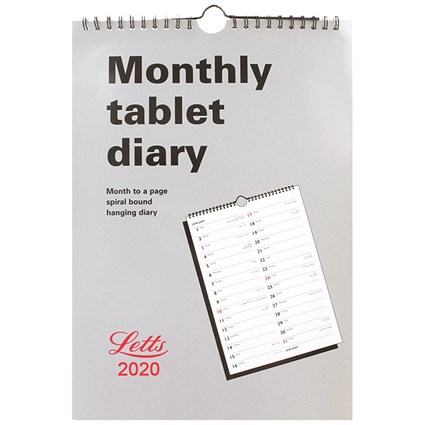 Letts 2020 Monthly Tablet Calendar