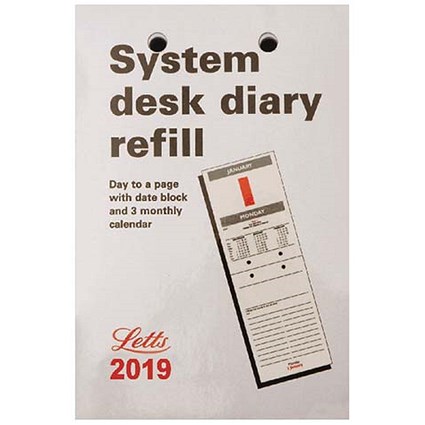 Letts 2019 System Desk Refill