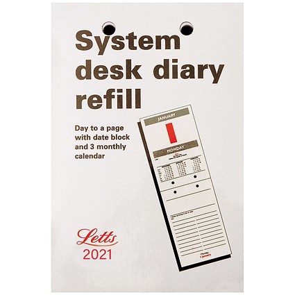 Letts System Desk Refill 2021