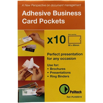 Pelltech Business Card Holder Side Opening 60x95mm (Pack of 10)