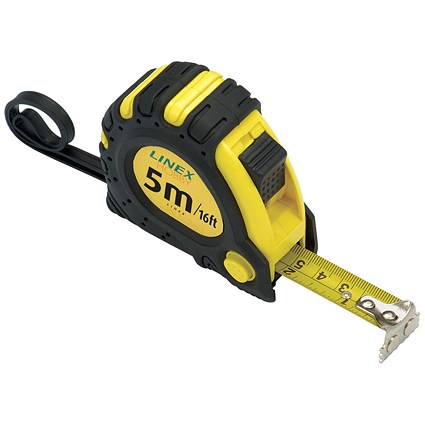 Linex 5 Meter Tape Measure Black/Yellow 100411025