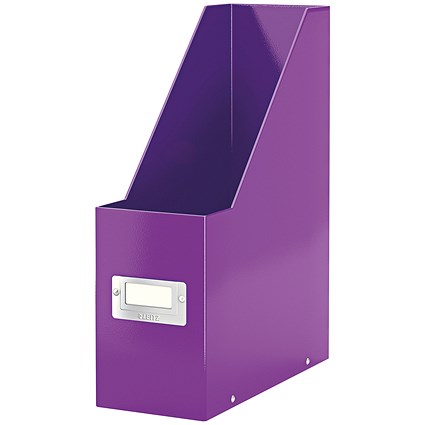 Leitz WOW Click & Store Laminated Magazine File, Purple