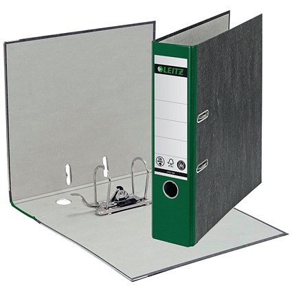Leitz Lever Arch File 80mm A4 Green (Pack of 10) 108055