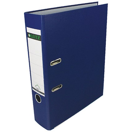 Leitz 180 Degree Polypropylene Lever Arch File Foolscap Blue (Pack of 10) 1110-35