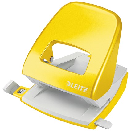 Leitz NeXXt WOW Metal Office Hole Punch 30 sheets Yellow