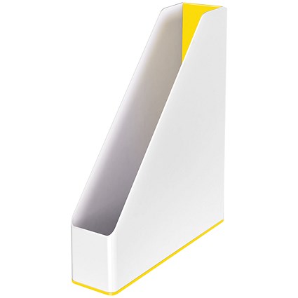 Leitz WOW Magazine File Dual Colour White/Yellow Leitz WOW Magazine File Dual Colour White/Yellow