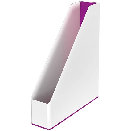 Leitz WOW Magazine File Dual Colour White/Purple
