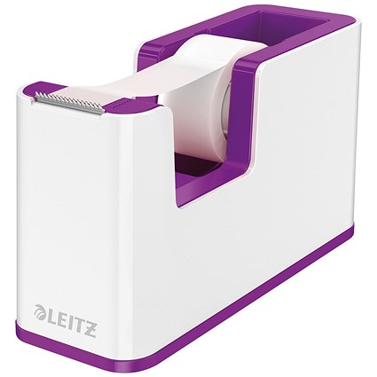 Leitz WOW Tape Dispenser Dual Colour White/Purple