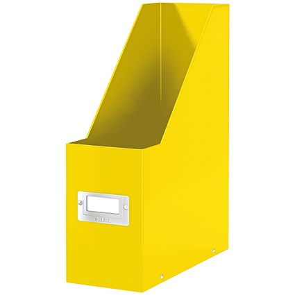 Leitz WOW Click & Store Laminated Magazine File, Yellow