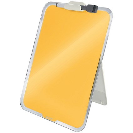 Leitz Cosy Glass Desktop Easel, Warm Yellow