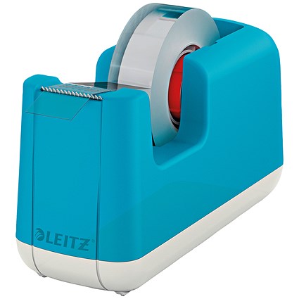 Leitz Cosy Tape Dispenser with Tape, Heavy Base, Calm Blue