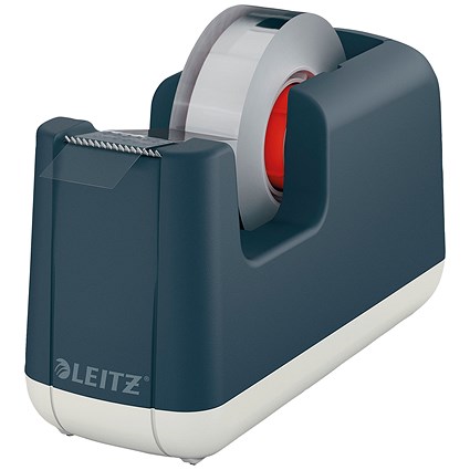 Leitz Cosy Tape Dispenser with Tape, Heavy Base, Velvet Grey