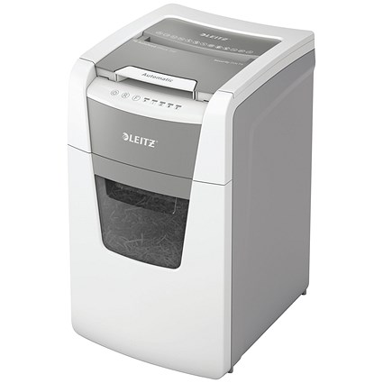 Leitz IQ Autofeed Small Office 100 Automatic P-4 Cross-Cut Paper Shredder, 34 Litres