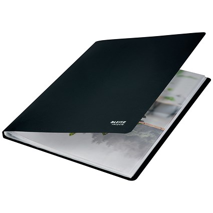 Leitz A4 Recycled Display Book, 20 Pockets, Black Leitz A4 Recycled Display Book, 20 Pockets, Black