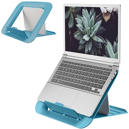 Leitz Ergo Cosy Laptop Stand, Adjustable Tilt, Blue Leitz Ergo Cosy Laptop Stand, Adjustable Tilt, Blue