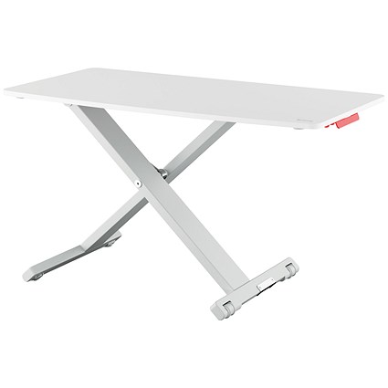 Leitz Ergo Cosy Tabletop Sit Stand Workstation, Adjustable Height, White