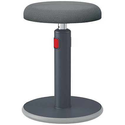 Leitz Ergo Cosy Active Sit/Stand Stool, Velvet Grey Leitz Ergo Cosy Active Sit/Stand Stool, Velvet Grey
