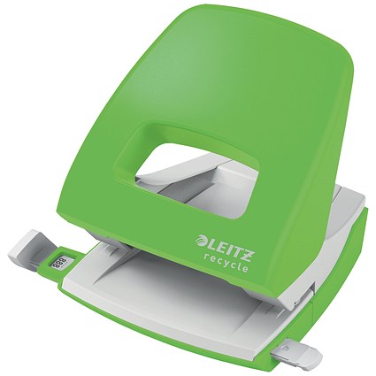 Leitz Recycle NeXXt Hole Punch, 30 Sheets, Green Leitz Recycle NeXXt Hole Punch, 30 Sheets, Green