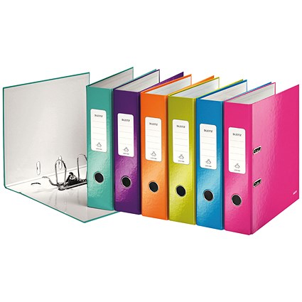 Leitz A4 Lever Arch Files, 50mm Spine, Assorted, Pack of 10