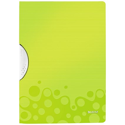 Leitz WOW ColorClip Poly File A4 Green Metallic (Pack of 10)