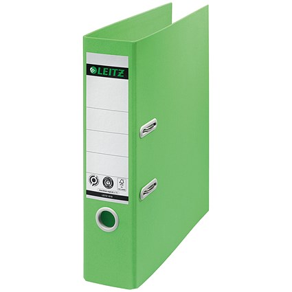 Leitz Recycle A4 Lever Arch File, 80mm Spine, Green, Pack of 10