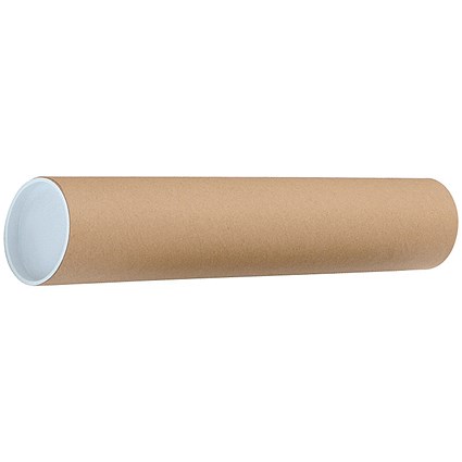 Postal Tubes, 450 x 76mm, Brown, Pack of 12