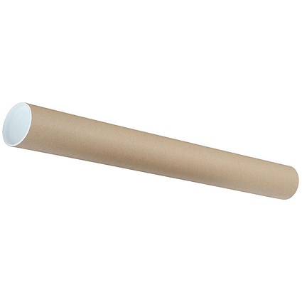 Postal Tubes, 760 x 76mm, Brown, Pack of 12
