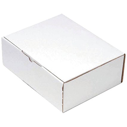 Mailing Box, W260xD175xH100mm, White, Pack of 25 Mailing Box, W260xD175xH100mm, White, Pack of 25