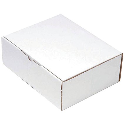 Mailing Box, W375xD225xH150mm, White, Pack of 25 Mailing Box, W375xD225xH150mm, White, Pack of 25