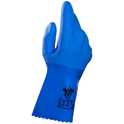 Mapa Telsol 351 Gloves, Blue, Large, Pack of 12 Mapa Telsol 351 Gloves, Blue, Large, Pack of 12