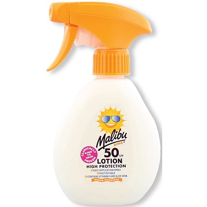 Malibu SPF 50 Kids Sun Lotion Trigger Spray 300ml