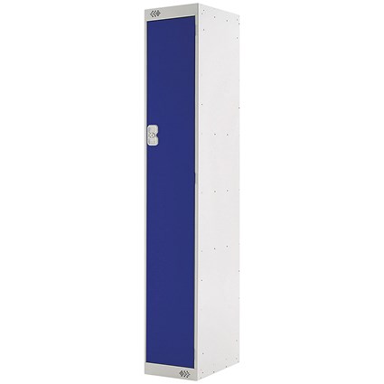 Single Compartment Locker, 300x300x1800mm, Blue Door