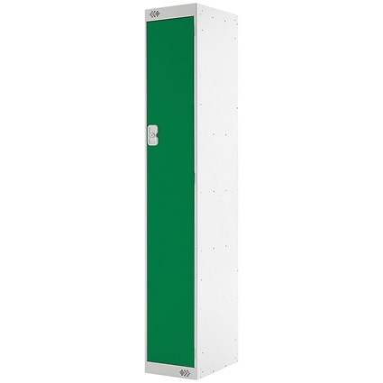 Single Compartment Locker, 300x300x1800mm, Green Door