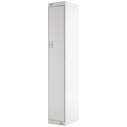 Single Compartment Locker 300x450x1800mm Light Grey Door