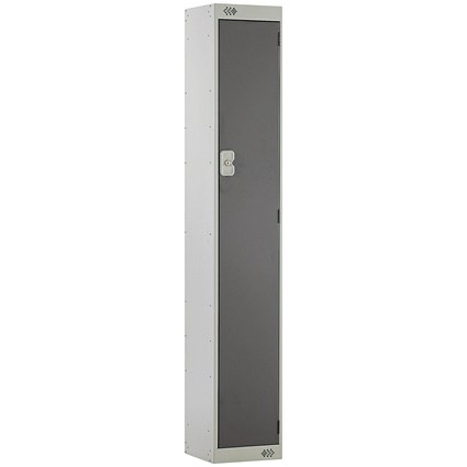 Single Compartment Locker, 300x450x1800mm, Dark Grey Door