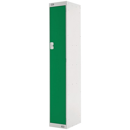 Single Compartment Locker, 300x450x1800mm, Green Door