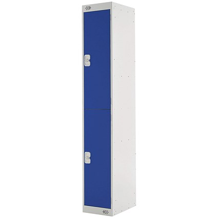 Two Compartment Locker, 300x450x1800mm, Blue Door