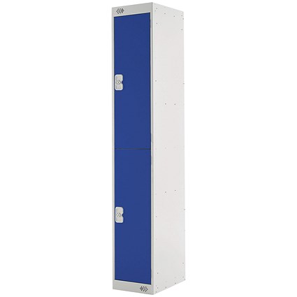Two Compartment Locker 300x450x1800mm Blue Door